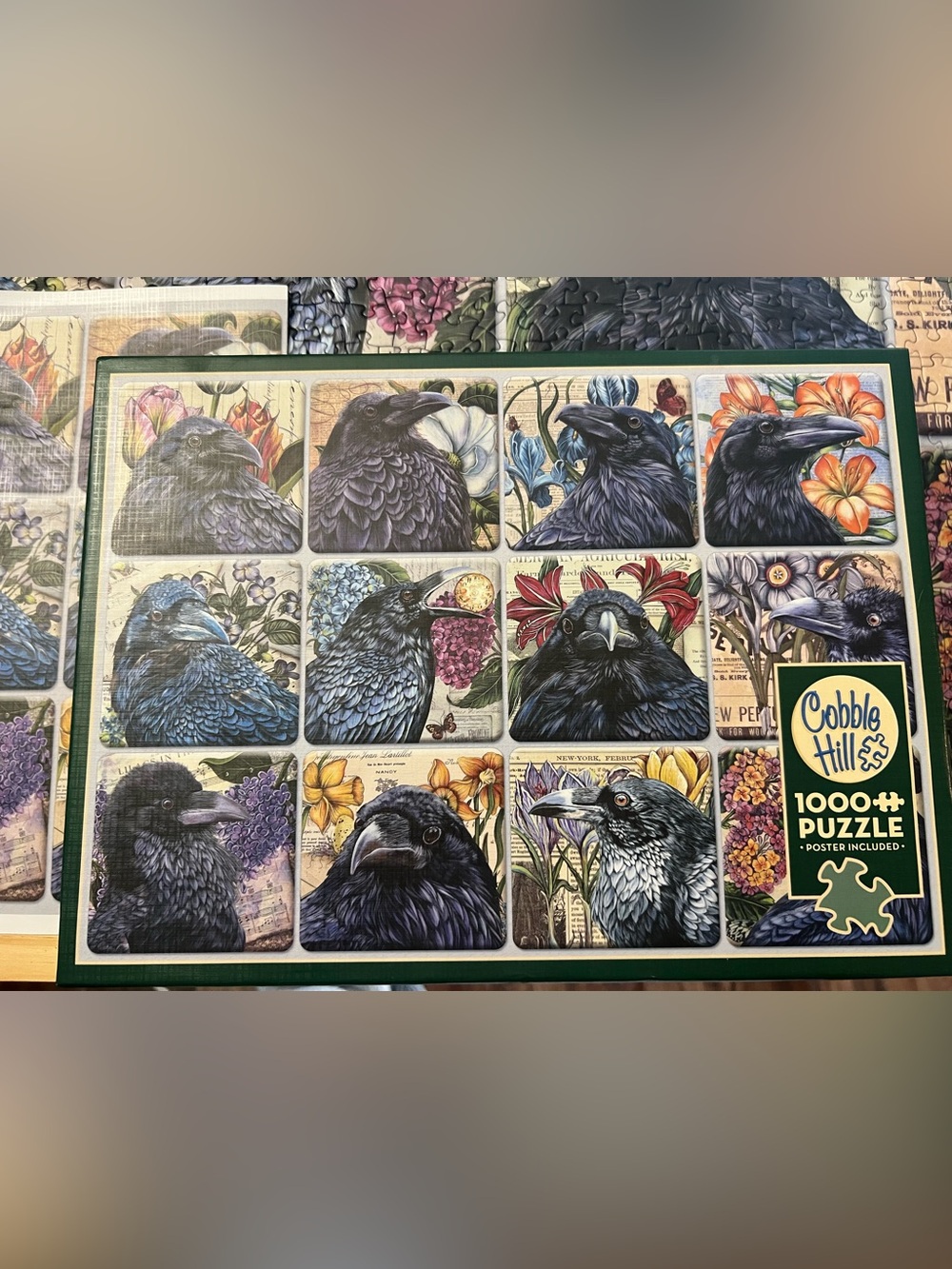 Cobble Hill Crow Puzzle Random Cut 1000 pieces complete